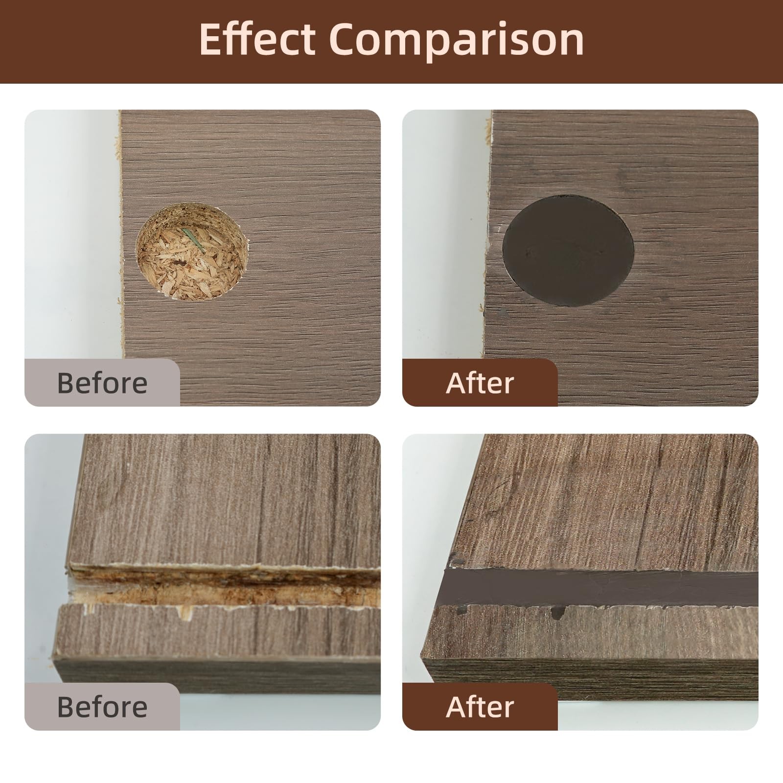 BONCART Wood Filler – Ebony, Paintable, Stainable, Sandable. Quickly Ebony