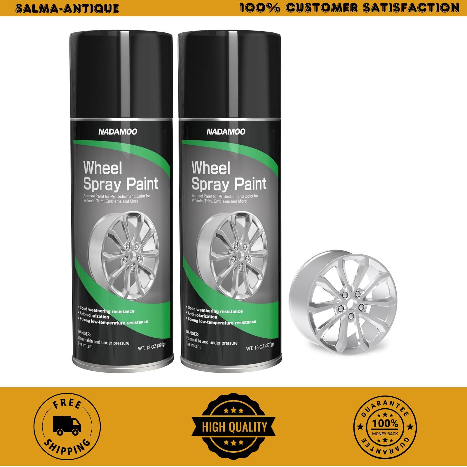 NADAMOO Semi-Gloss Spray Paint Recolor Protective Coating Quick Dry 400ml
