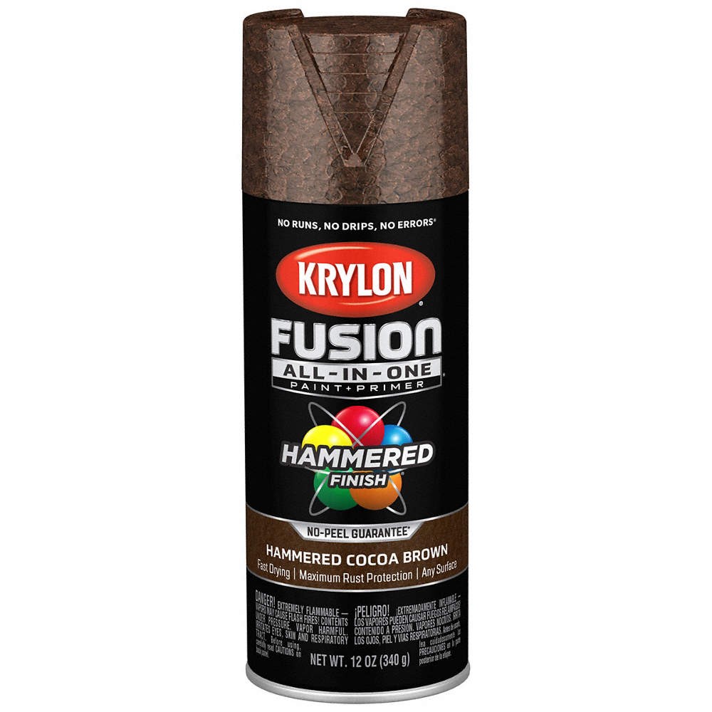 KRYLON K02785007 Hammered Spray Paint,Cocoa Brown,12 oz. 55EG96