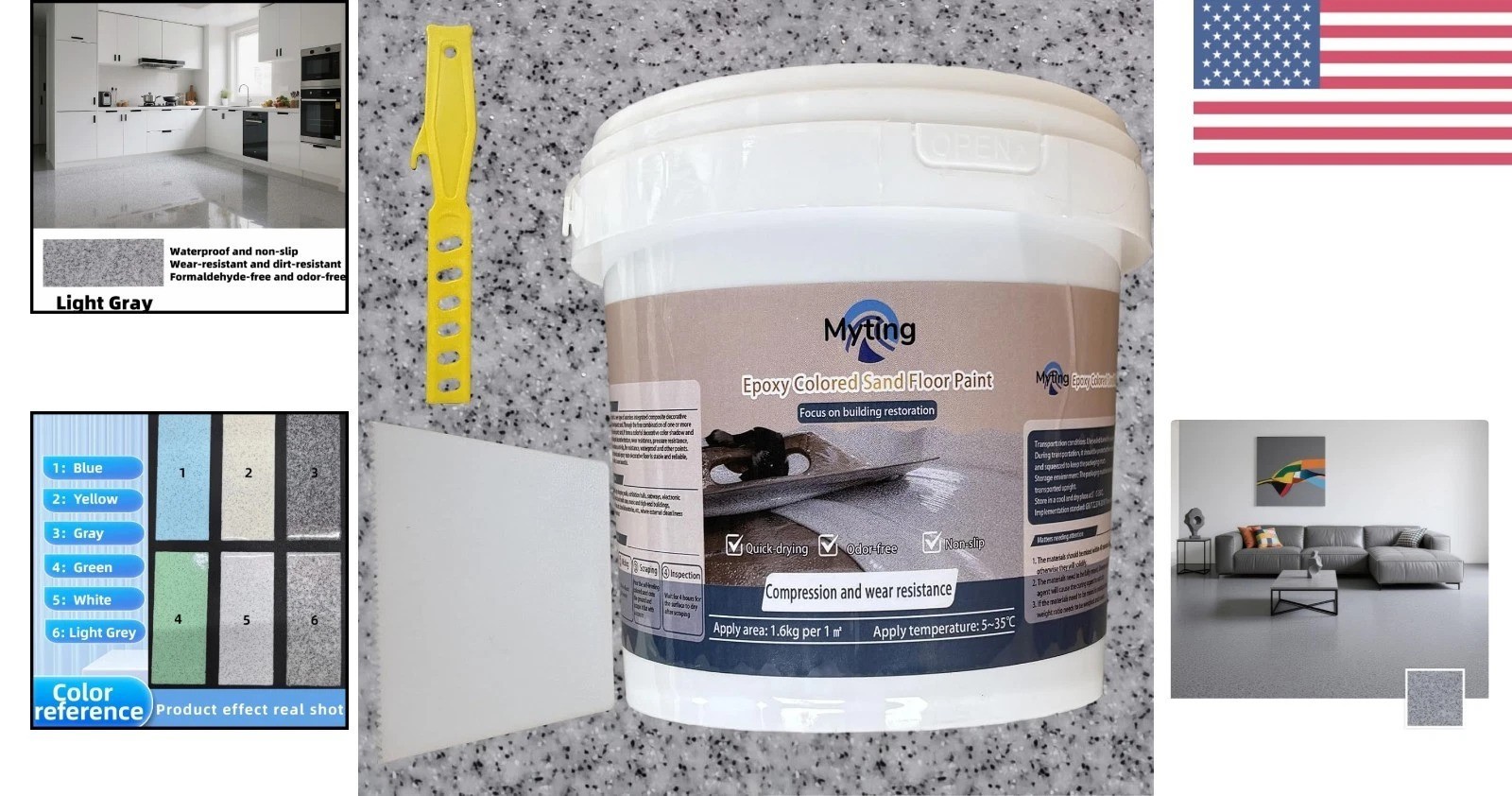 Eco-Friendly Light Gray Epoxy Floor Paint – Stain & Abrasion Resistant Coating