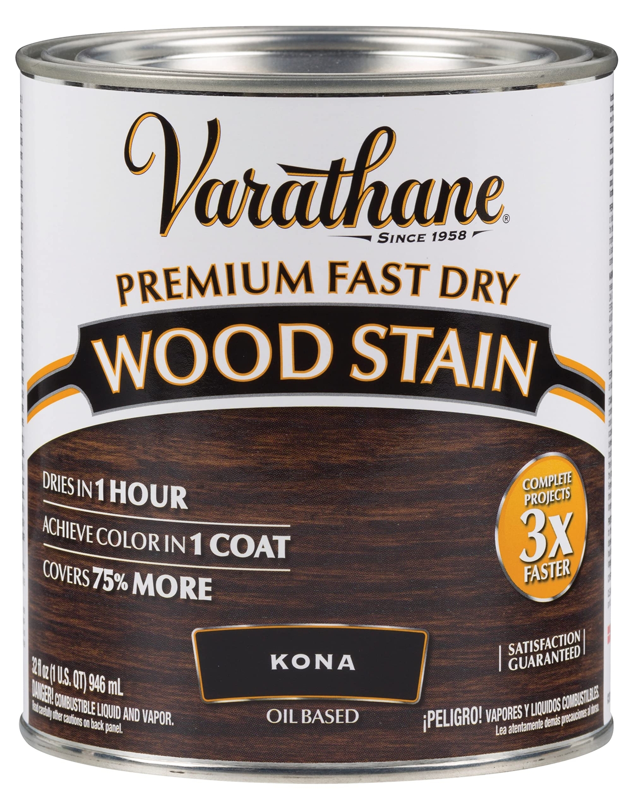 Varathane Quart Kona Fast Dry Oil Based Wood Stain for Interior Projects