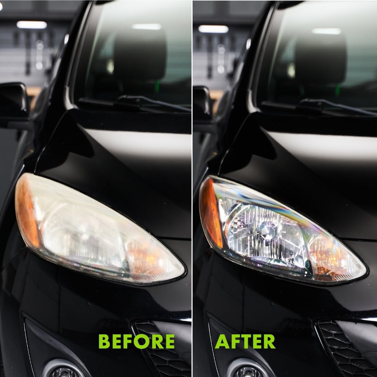 HEADLIGHT LENS RESTORE KIT CLEAR Removes Yellow Brighter Restoration 0.5 FL OZ
