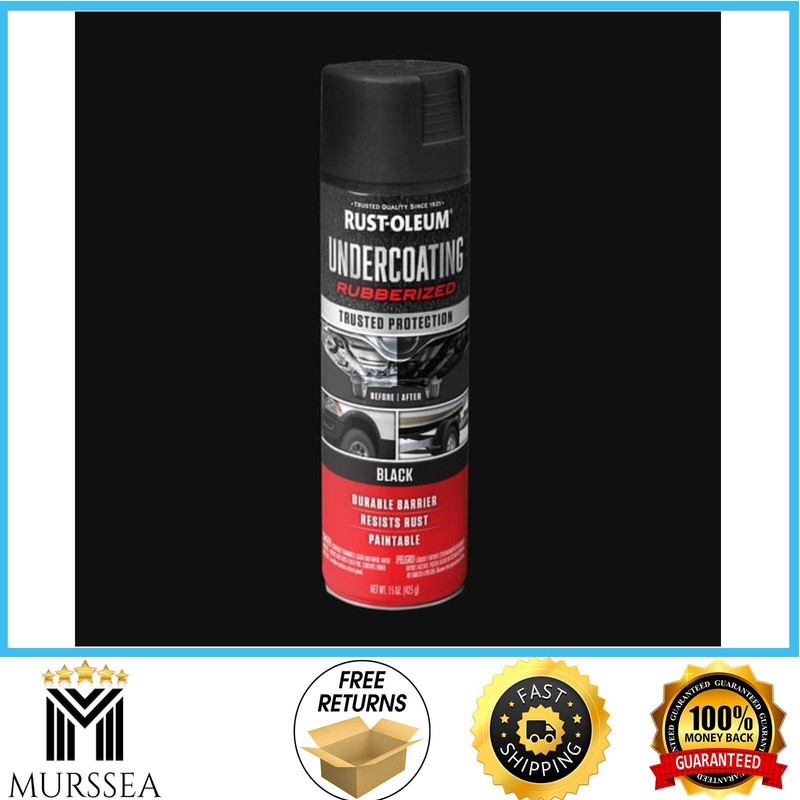 Rust-Oleum 248657 Rubberized Undercoating Spray Black 15 oz Automotive