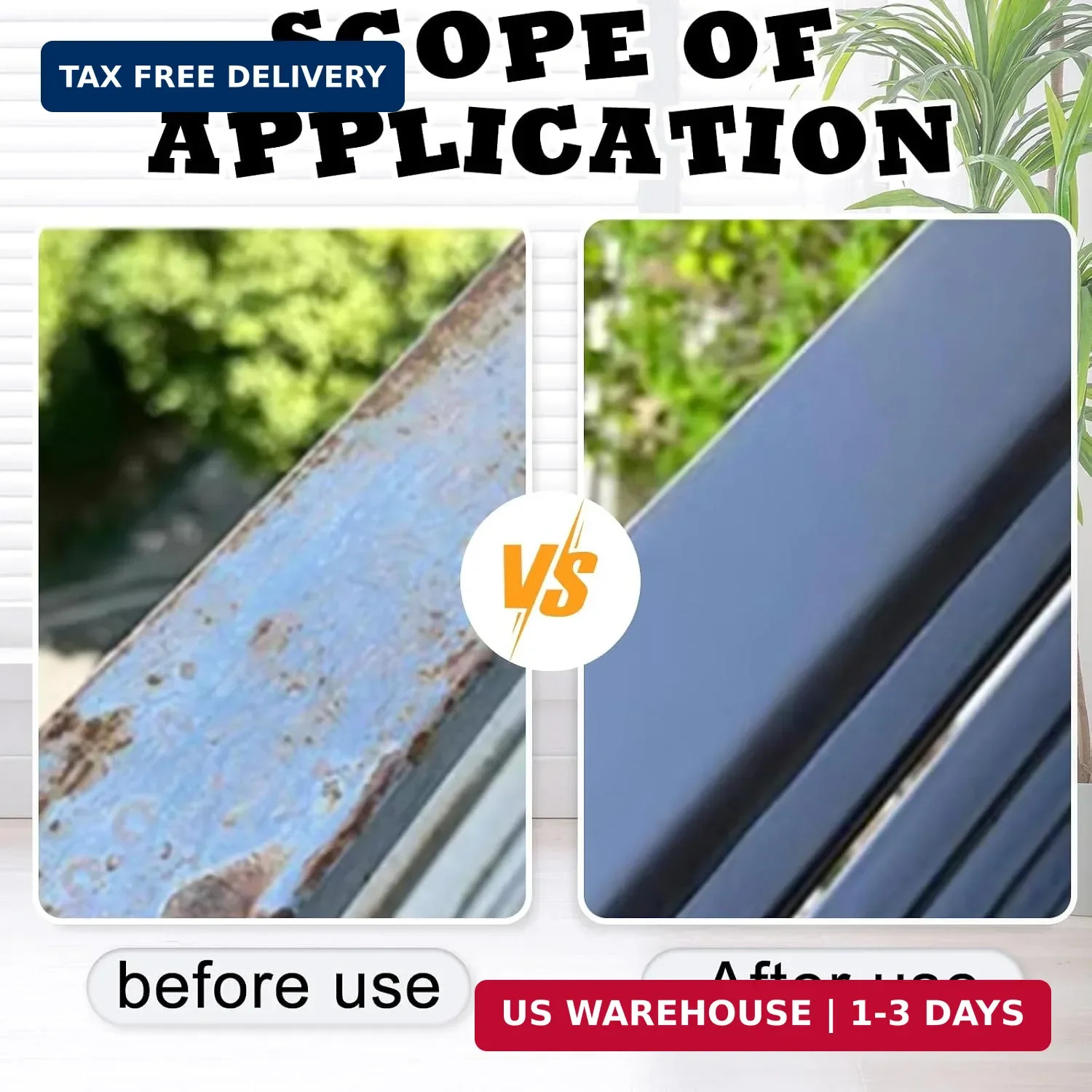 Weatherproof Rust Converter Paint for Metal, Rust Remover for Metal and Primer,