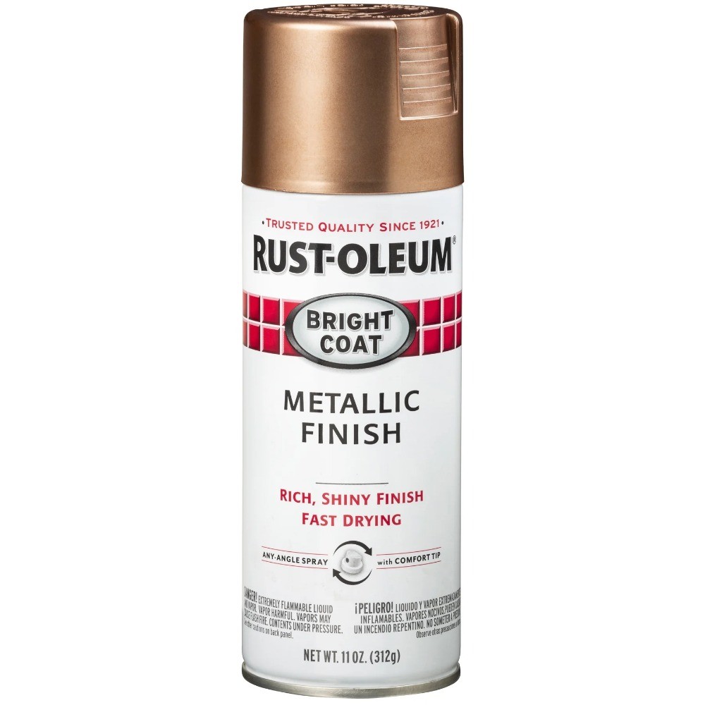 Rose Gold, Rust-Oleum Stops Rust Bright Coat Metallic Spray Paint, 11 oz