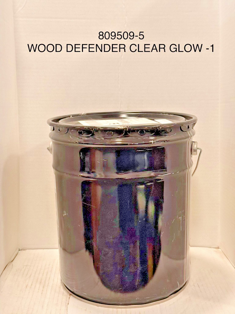 Wood Defender Transparent Fence Stain Clear Glow 5 gallon Dented Can