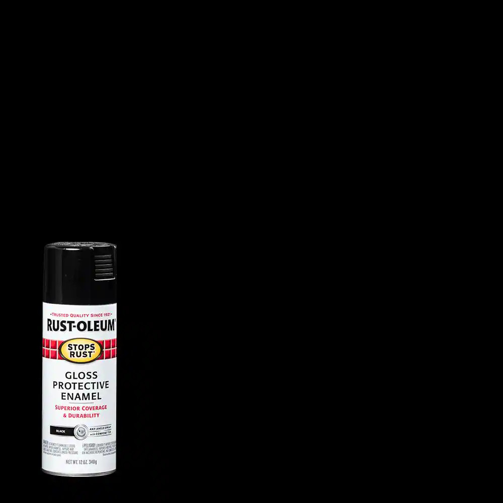 12 Oz. Protective Enamel Gloss Black Spray Paint (Case of 6)
