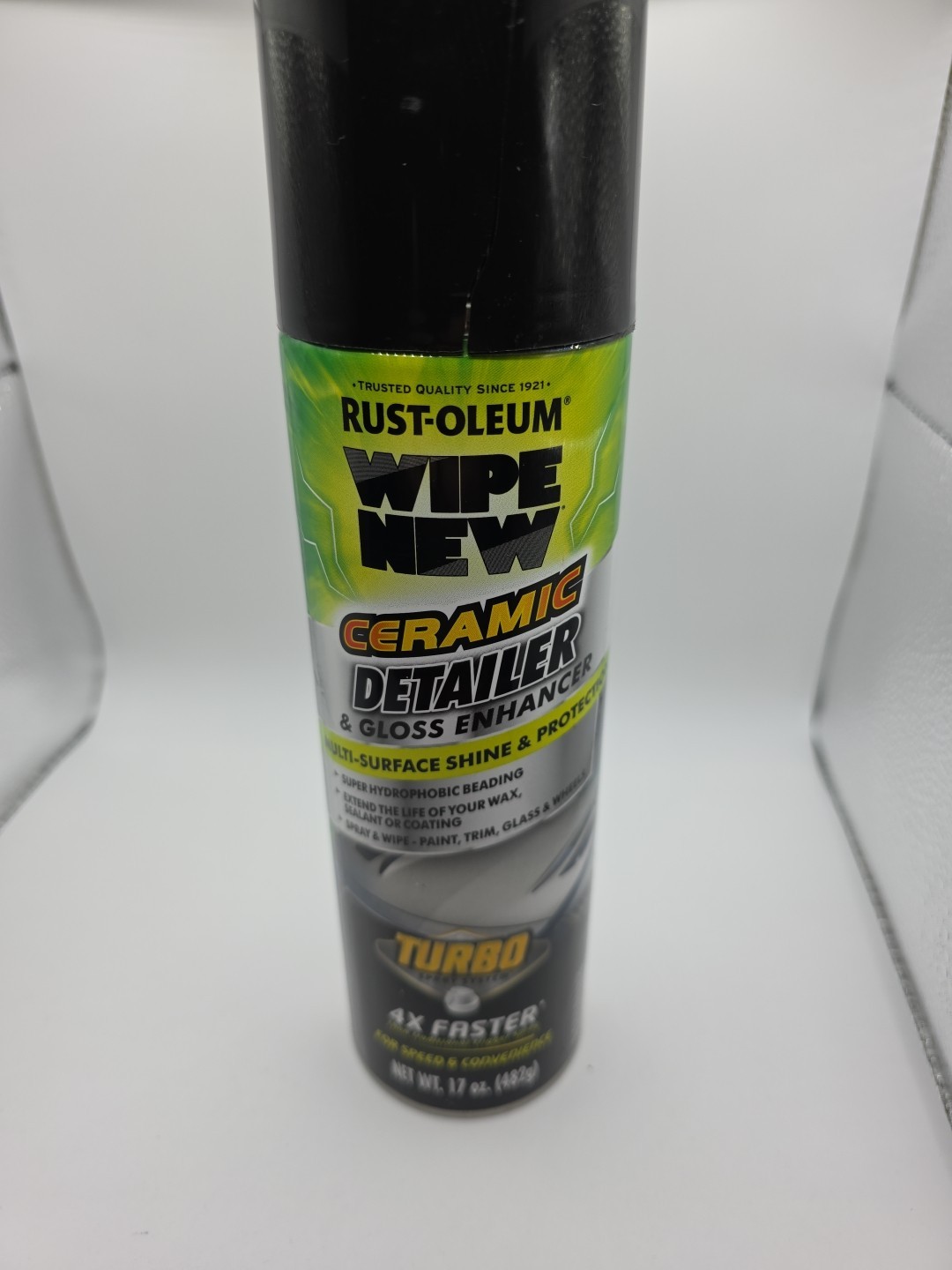 Wipe New Rust-Oleum 393327 Ceramic Detailer and Gloss Enhancer Turbo Spray Sy…