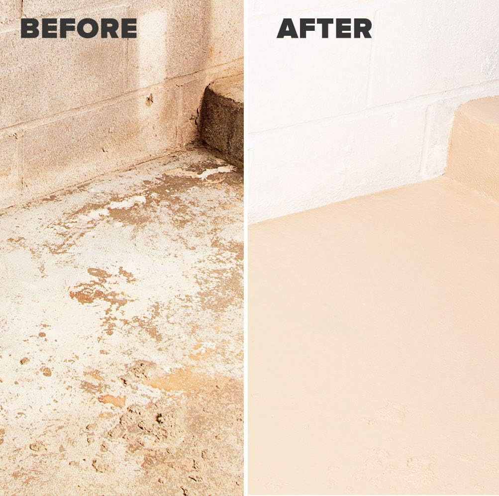 Tuffcrete Waterborne Acrylic Concrete Stain Paint, Desert Sand, 1 Gallon