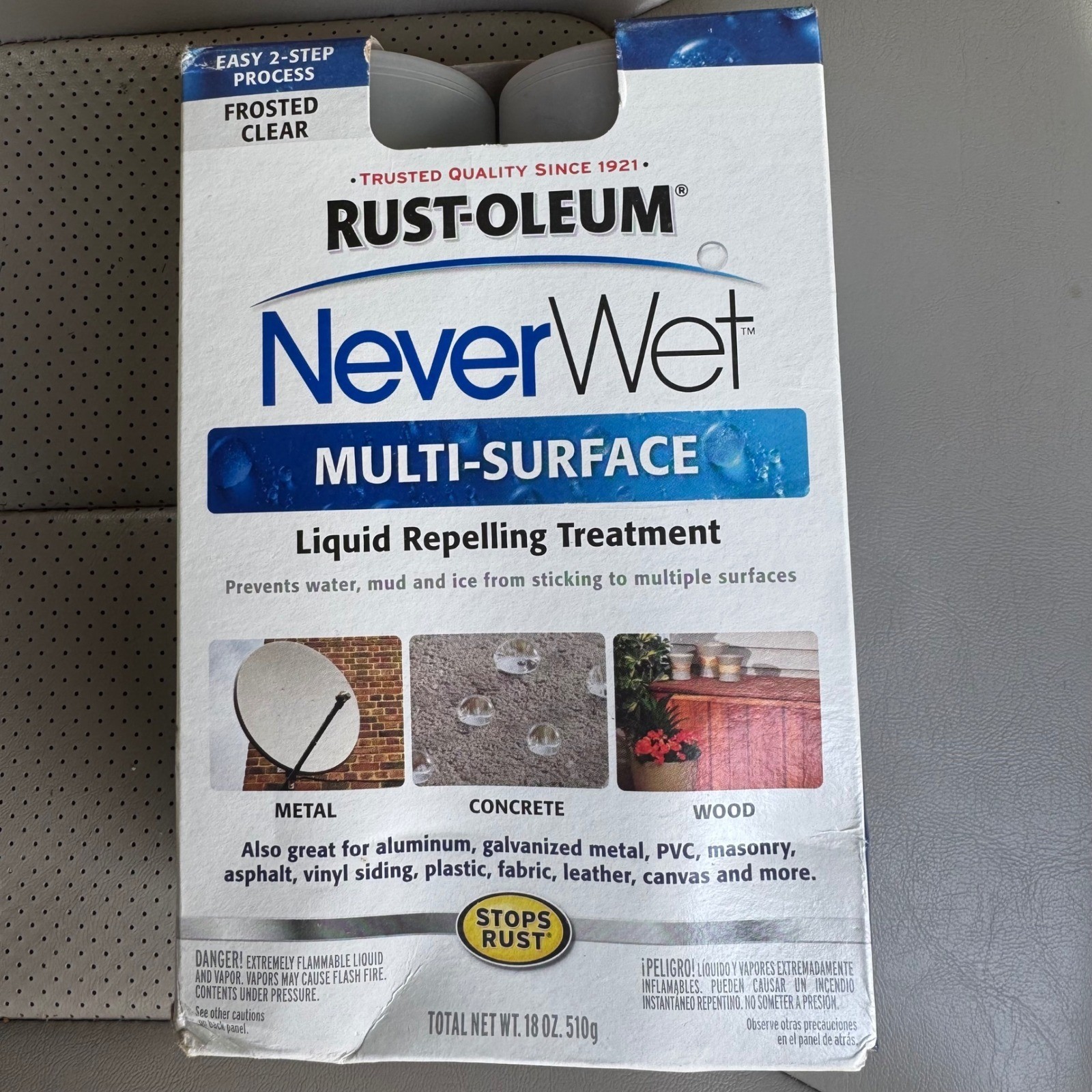 Rust-Oleum NeverWet Multi-Surface Treatment 18oz Frosted Clear Industrial