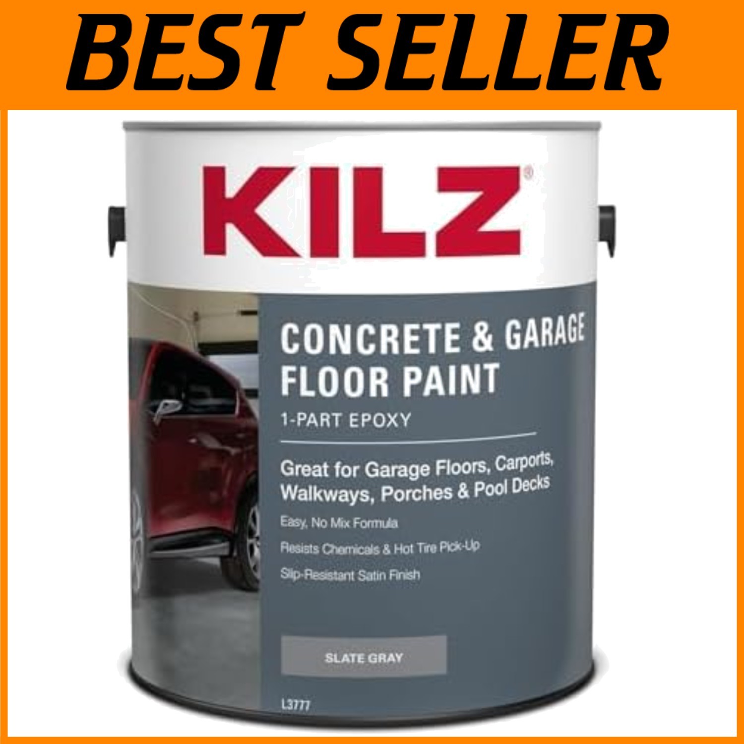 Satin Finish Garage Floor Paint, 1-Part Epoxy