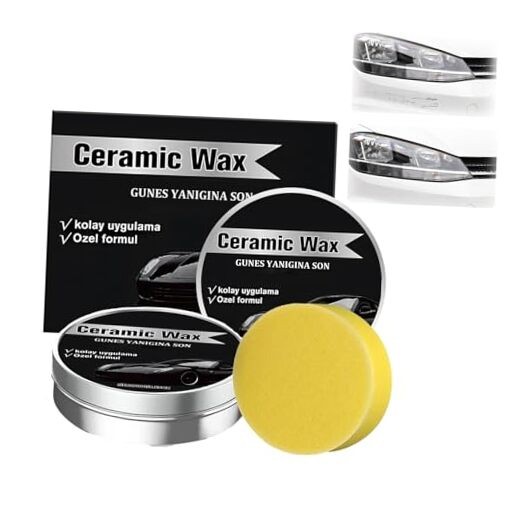 2PCS Titanium Ceramic Wax Cream, Strong Protection Car Coating Polishing Wax,