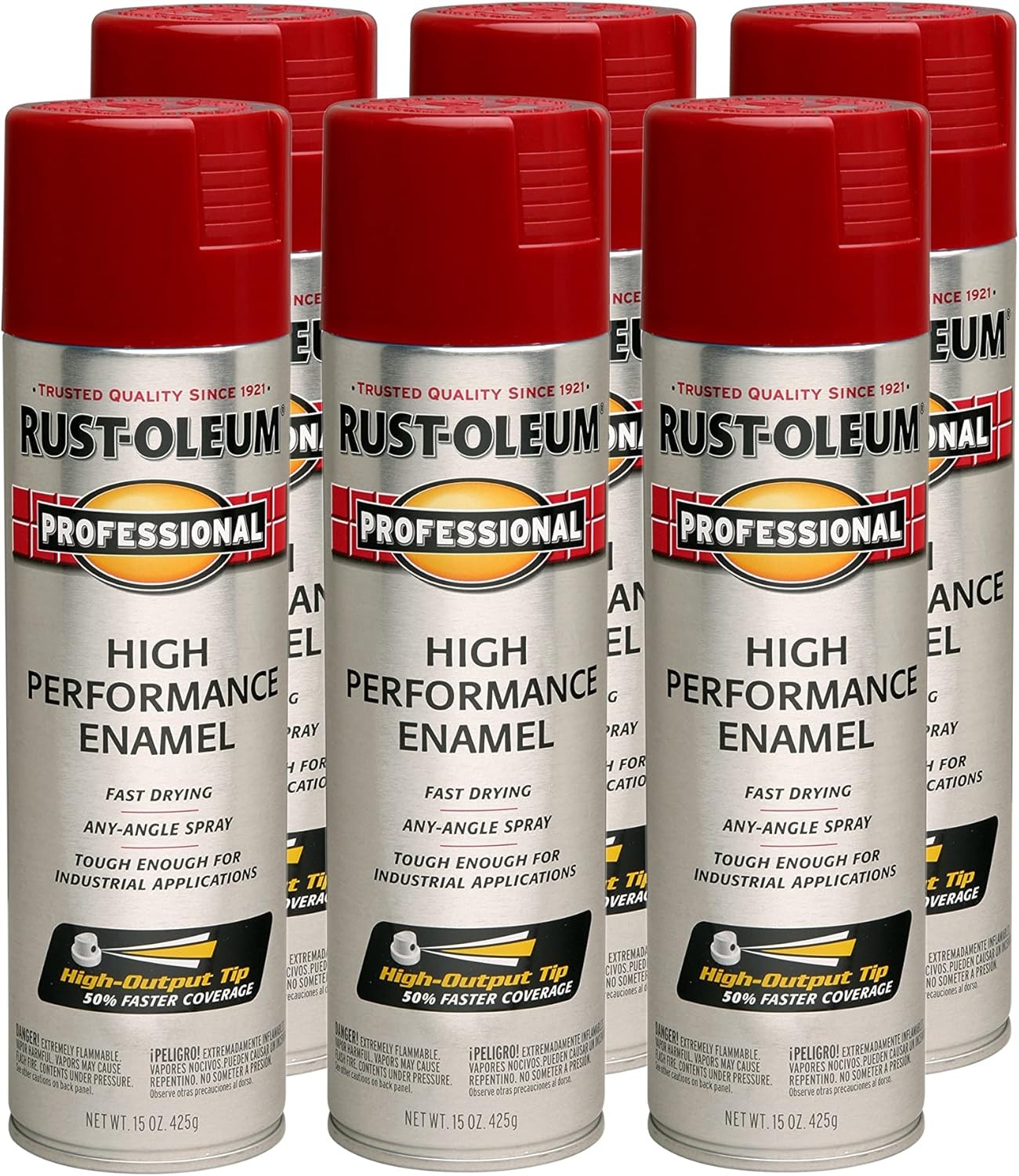 7592838-6PK Professional High Performance Enamel Spray Paint 15 oz Gloss White