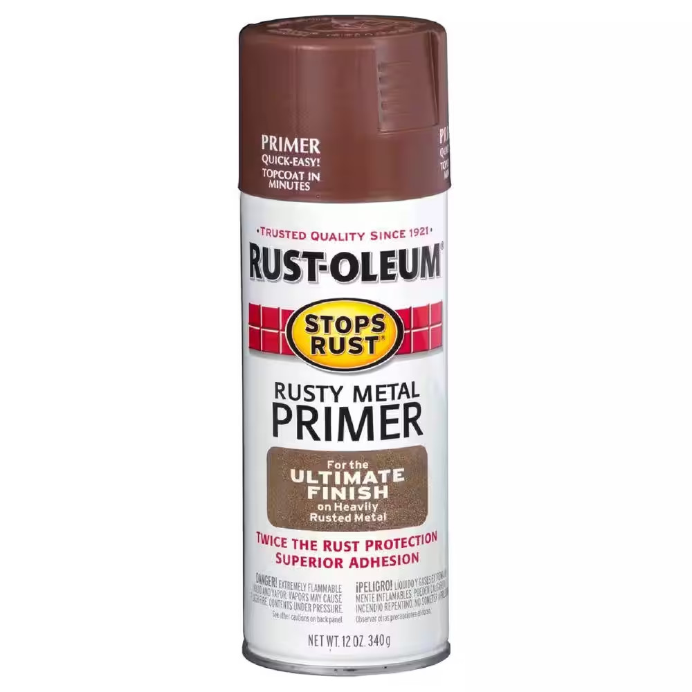 Rust-Oleum Stops Rust Flat Oil-Based Alkyd Primer 12 oz. (Pack of 6) Free Ship