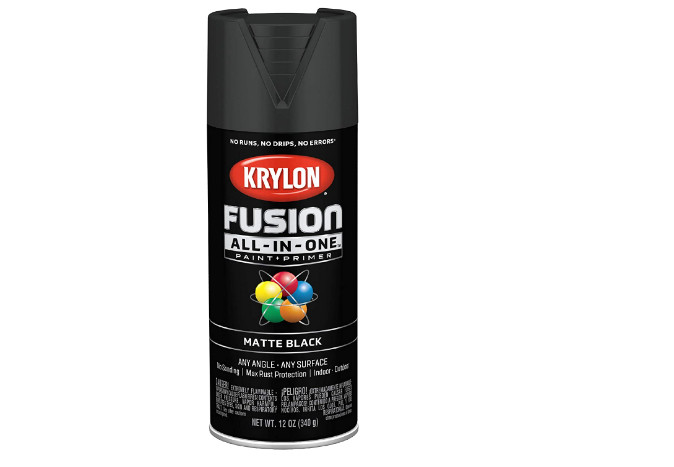 Matte Black Spray Paint Indoor Outdoor Use Fusion All In One PVC Quick Dry Coat