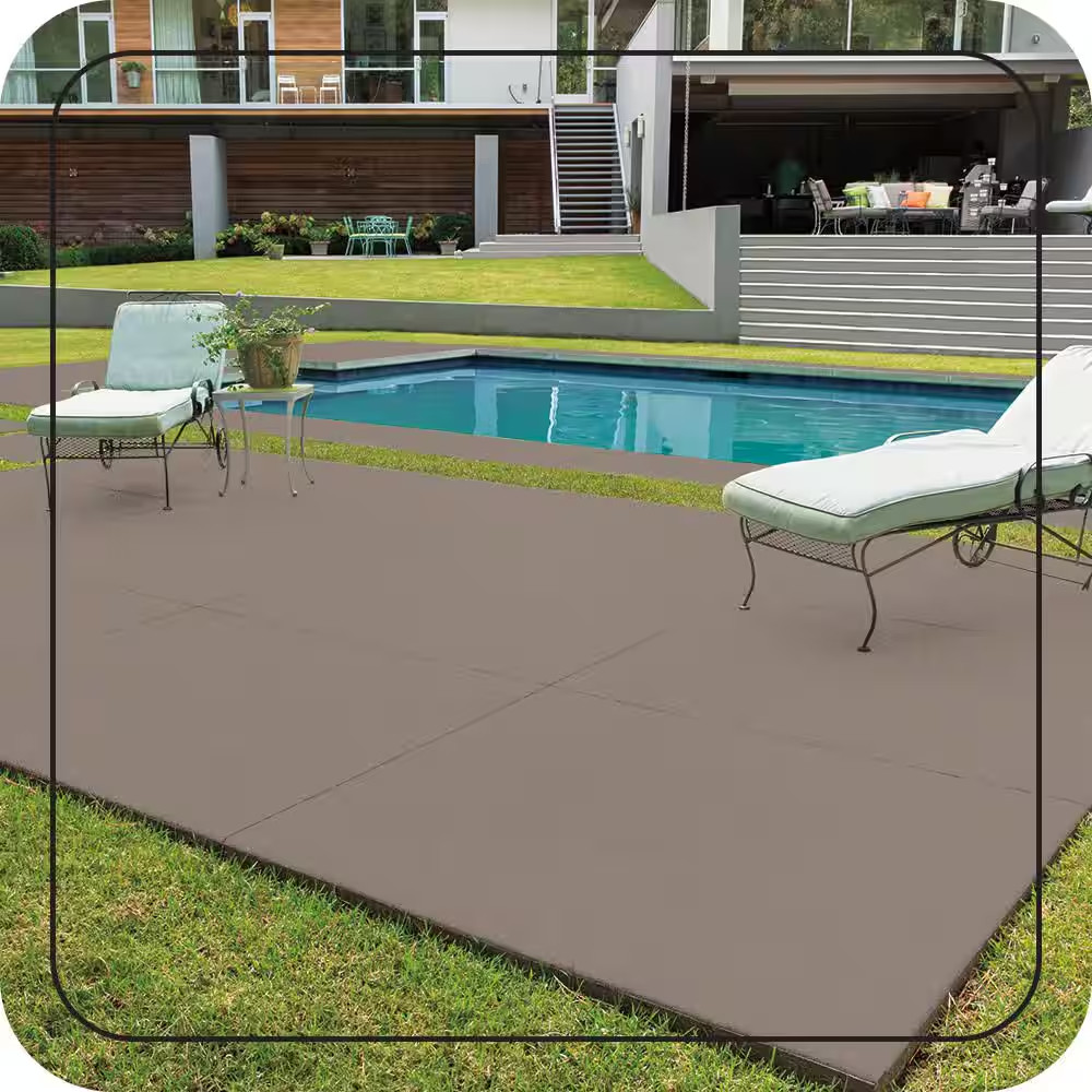 1 Gal. Tan Granite Grip Decorative Flat Interior/Exterior Concrete Floor Coating