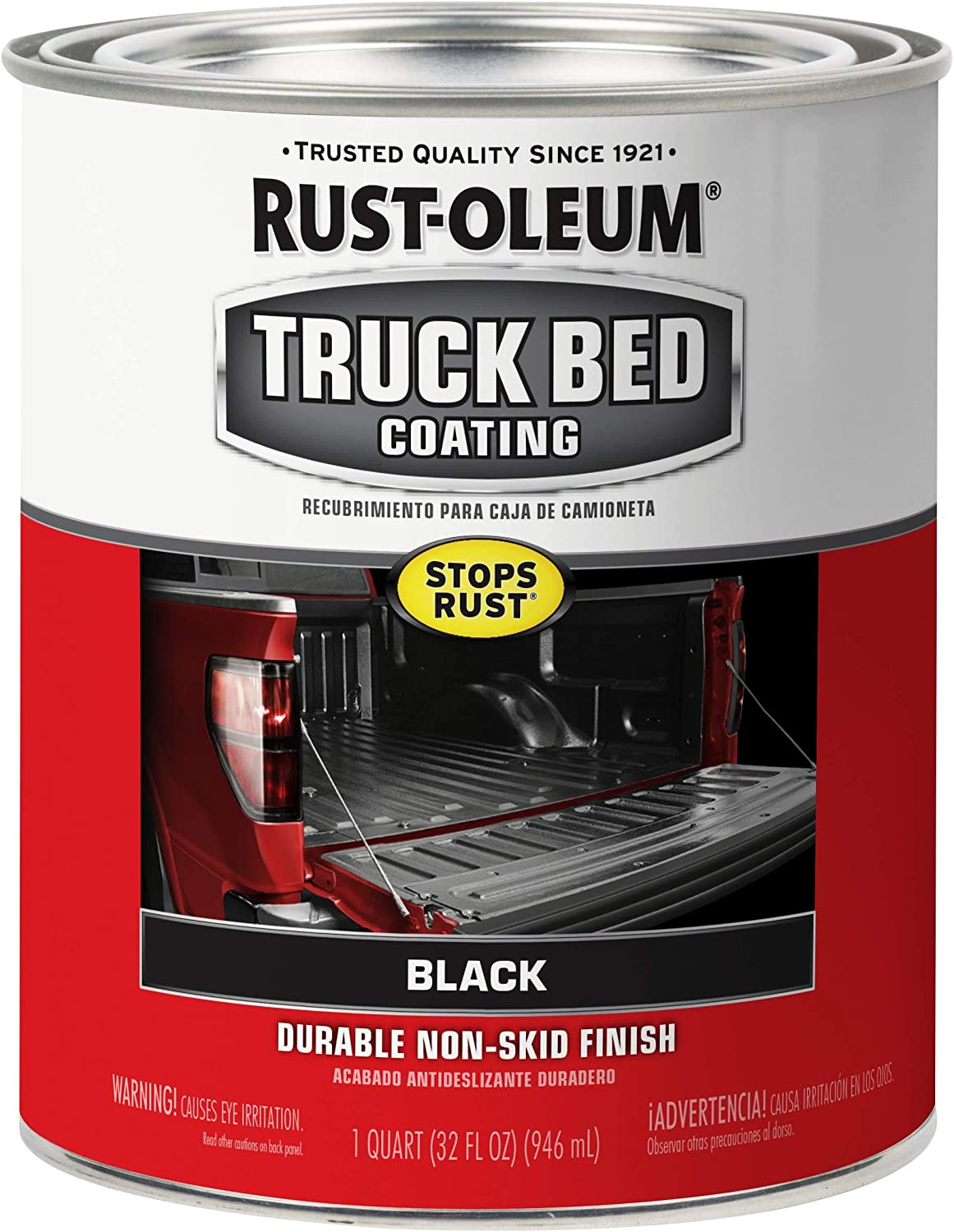 342668 Automotive Truck Bed Coating, 1 Quarts (Pack of 4), Black, 128 Fl Oz