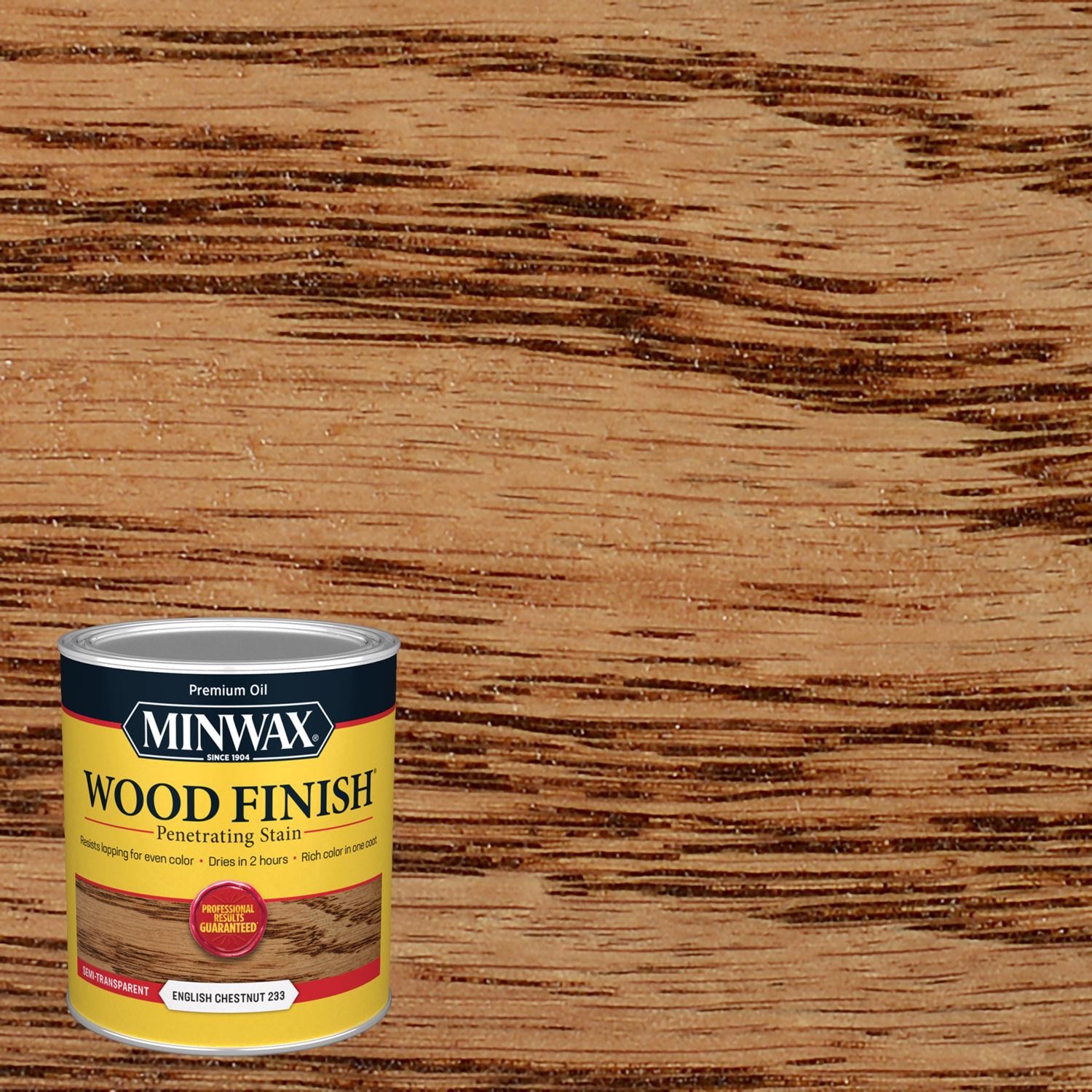 Minwax 700444444 English Chestnut Indoor Oil-Based Wood Stain 1 qt. (Pack of 4)