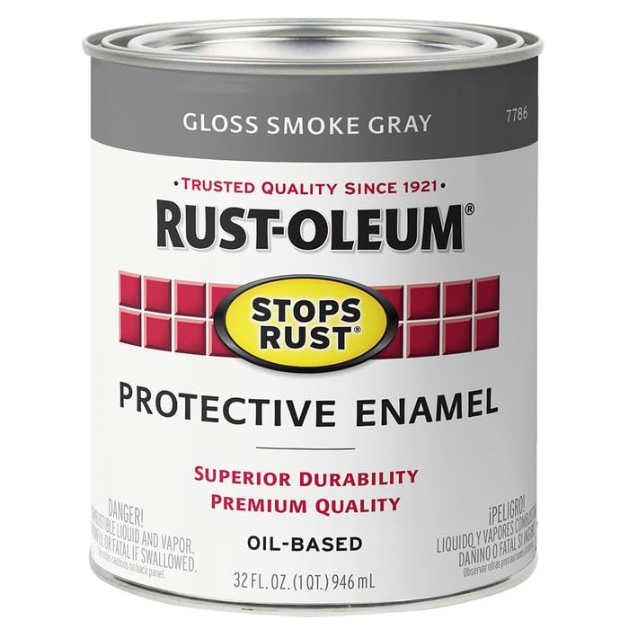 Rust Oleum Stops Rust Protective Enamel Paint Pack Of 2 Gloss Smoke Gray 32 F…