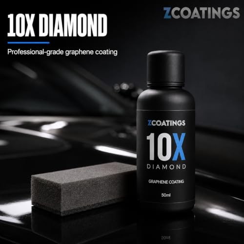 10X Diamond Graphene Ceramic Coating for Cars, 50ml Kit, 9H Hardness,