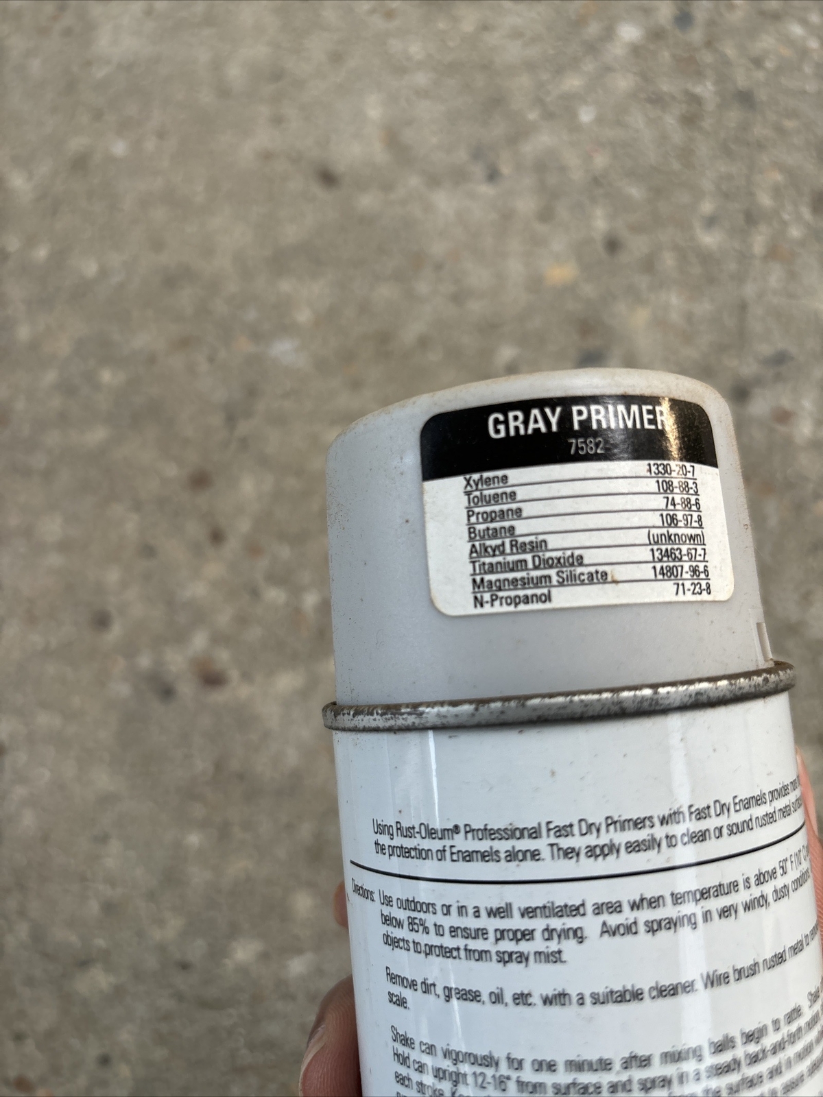 Vintage RUST-OLEUM Professional Fast Drying PRIMER 15 oz. GRAY PRIMER 7582 USA