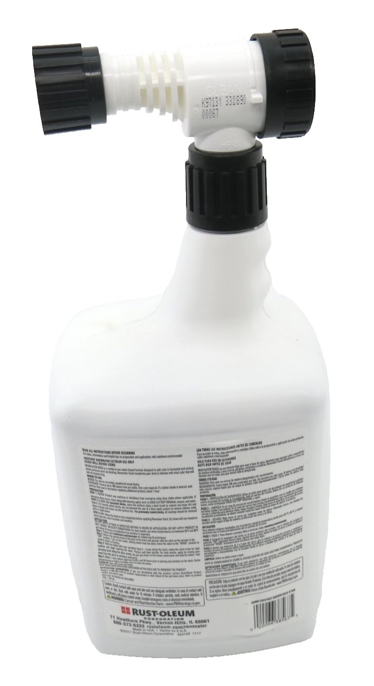 Rustoleum Renovator Deck Semi-Transparent Stain Chestnut Brown 56-Oz 1 Bottle