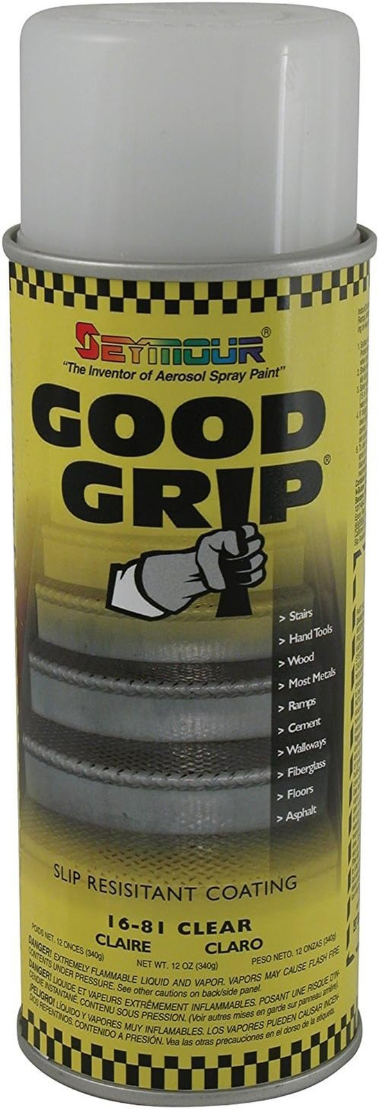 16-081 Good Grip Slip Resistant Coating Spray, Clear, 12 Ounce (Pack Of