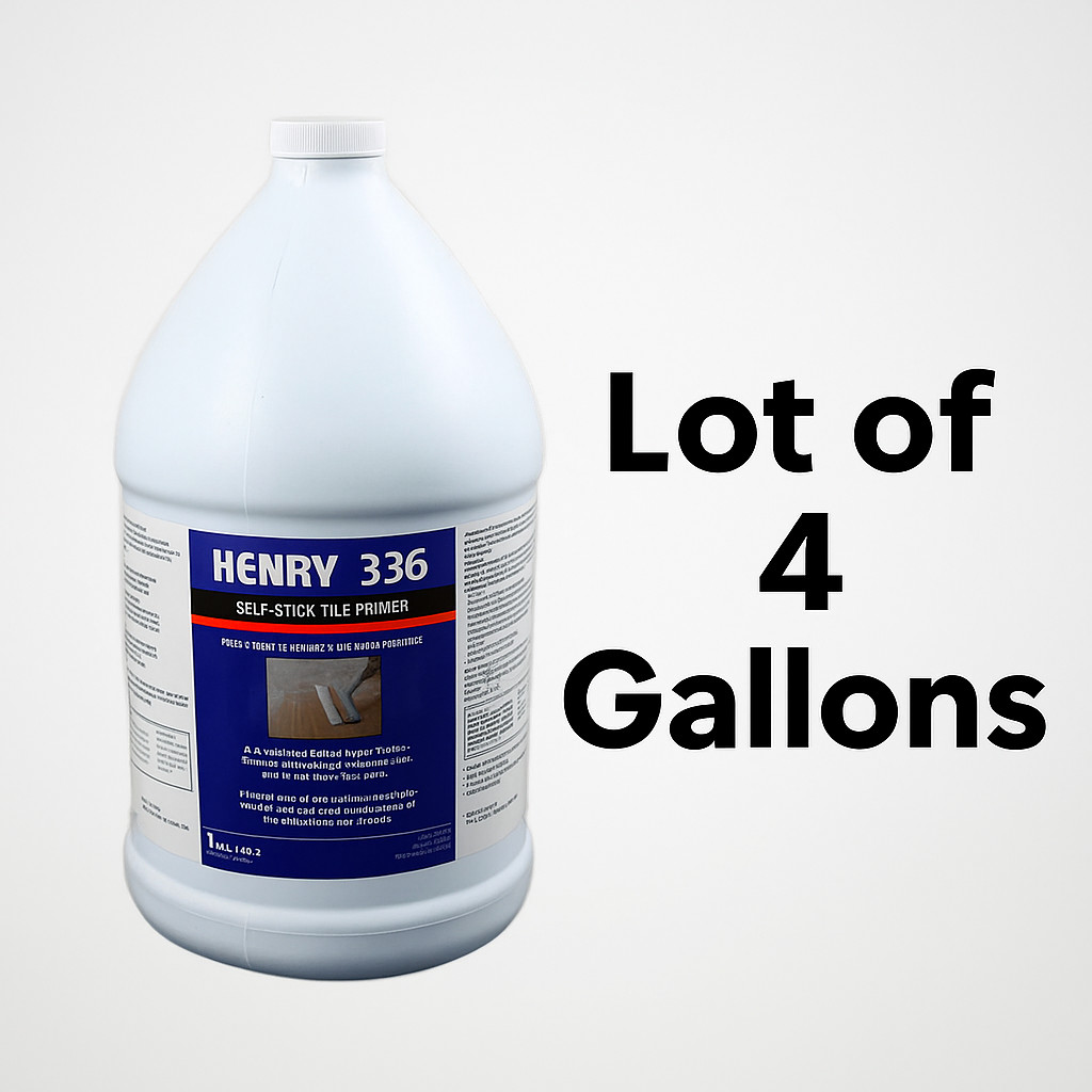LOT of 4 Gallons – Henry 336 Liquid Indoor Tile Primer