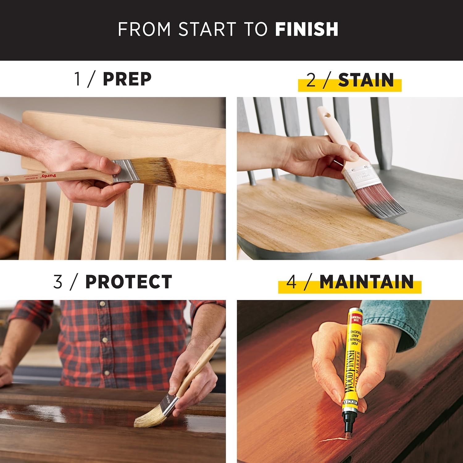 Transform Your Space with 1 Quart Gunstock Wood Finish – Easy Application Stain
