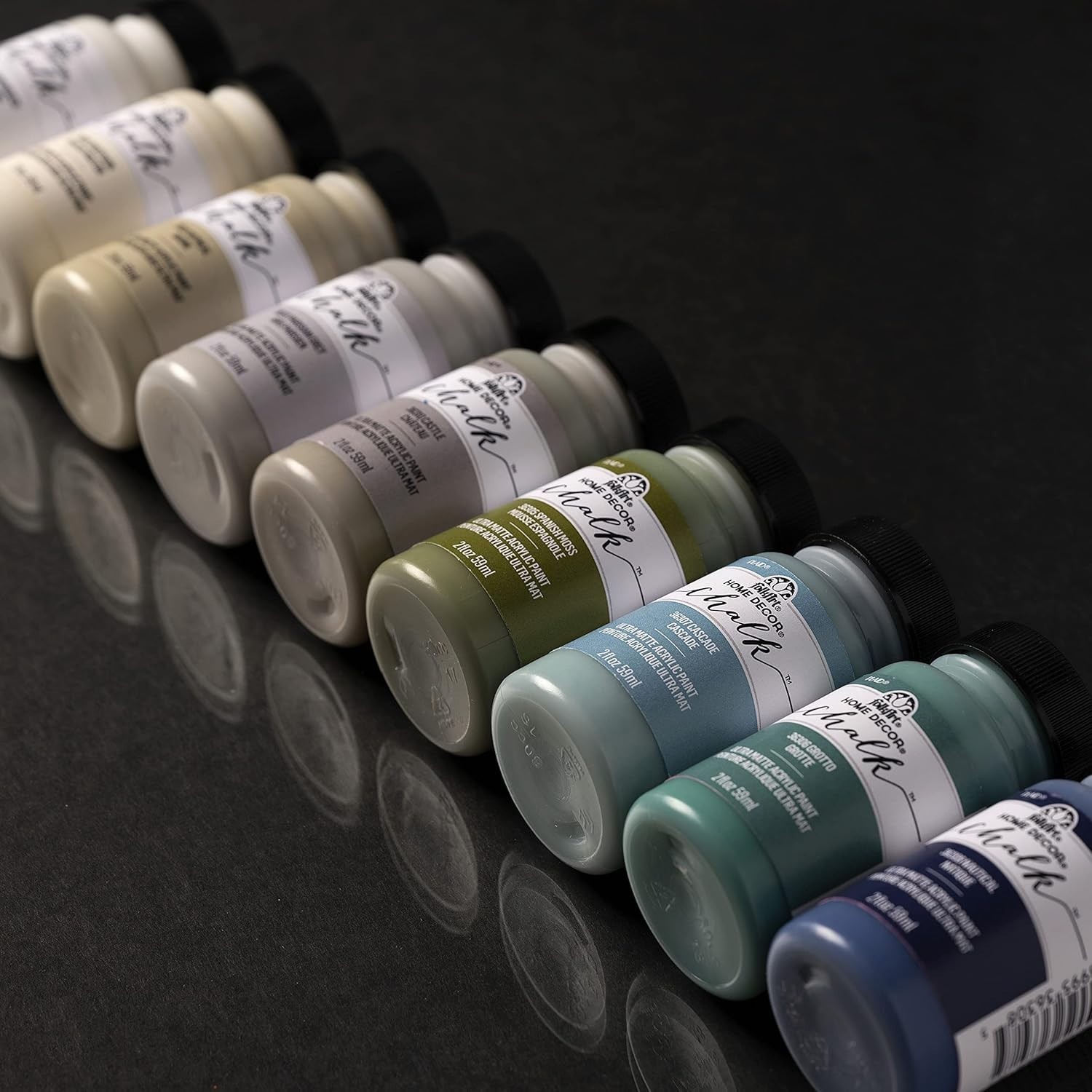 Ultra-Matte Acrylic Chalk Paint Set – 9 x 2 oz Bottles for Rustic Home Décor