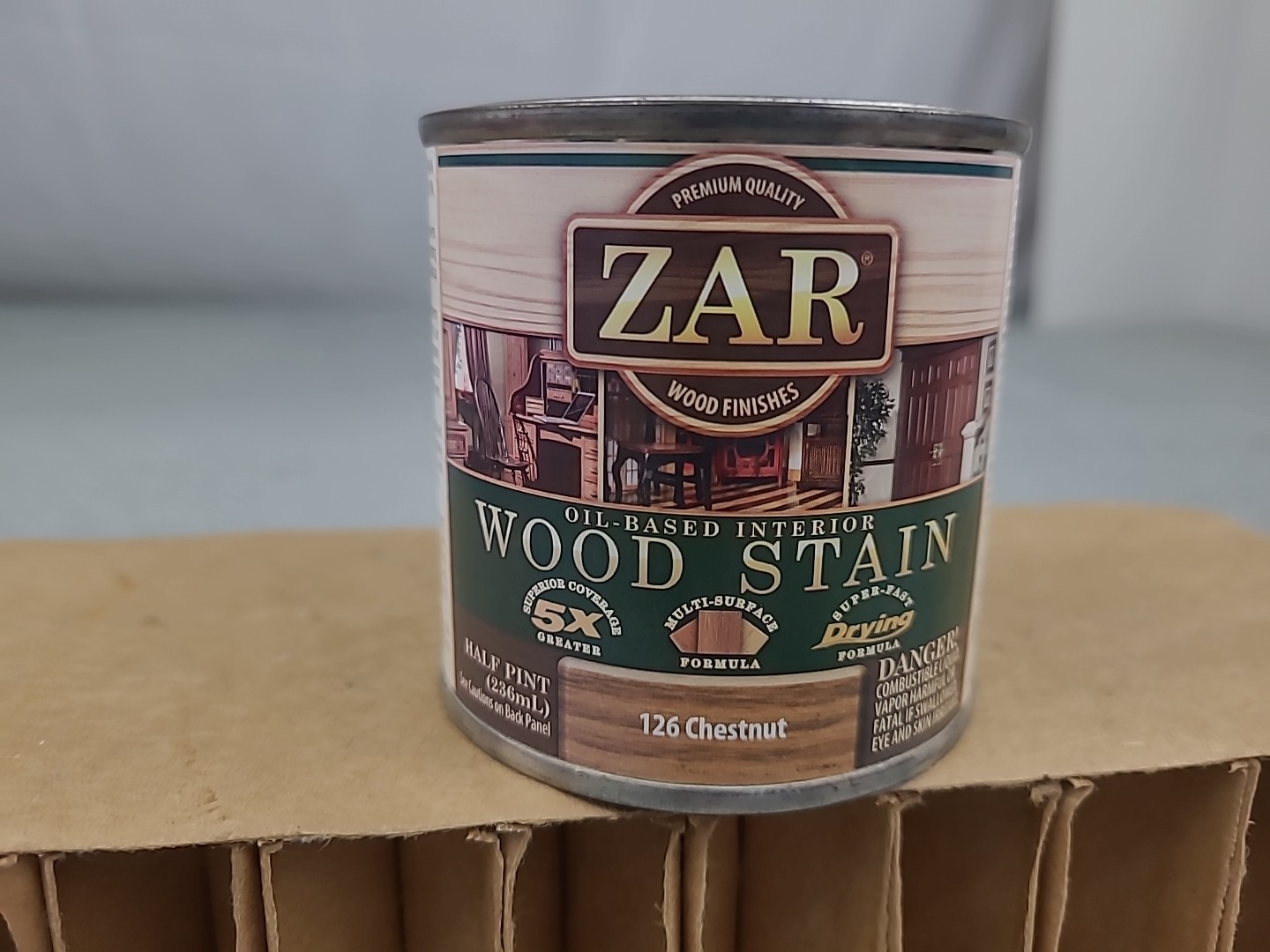 1x Zar Interior Stain 126 CHESTNUT 1/2 Pint