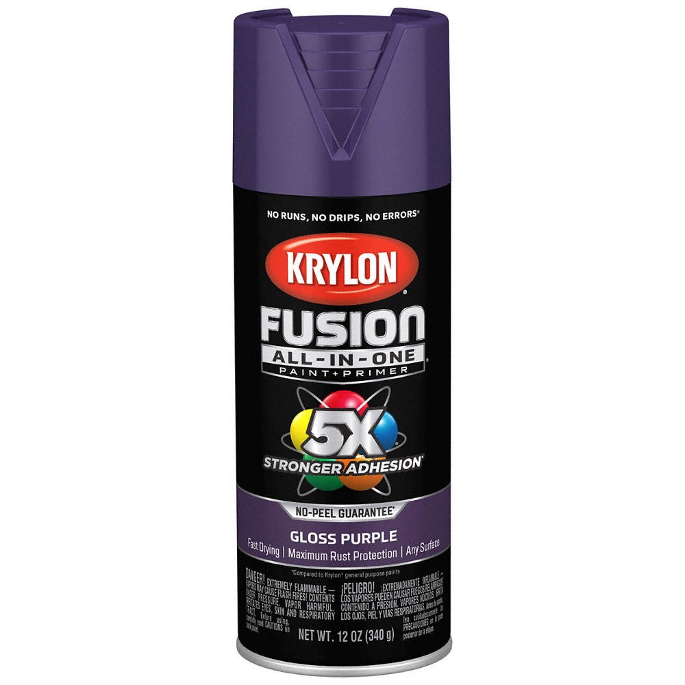 KRYLON K02719007 Spray Paint,Purple,Gloss,12 oz. 55EG72
