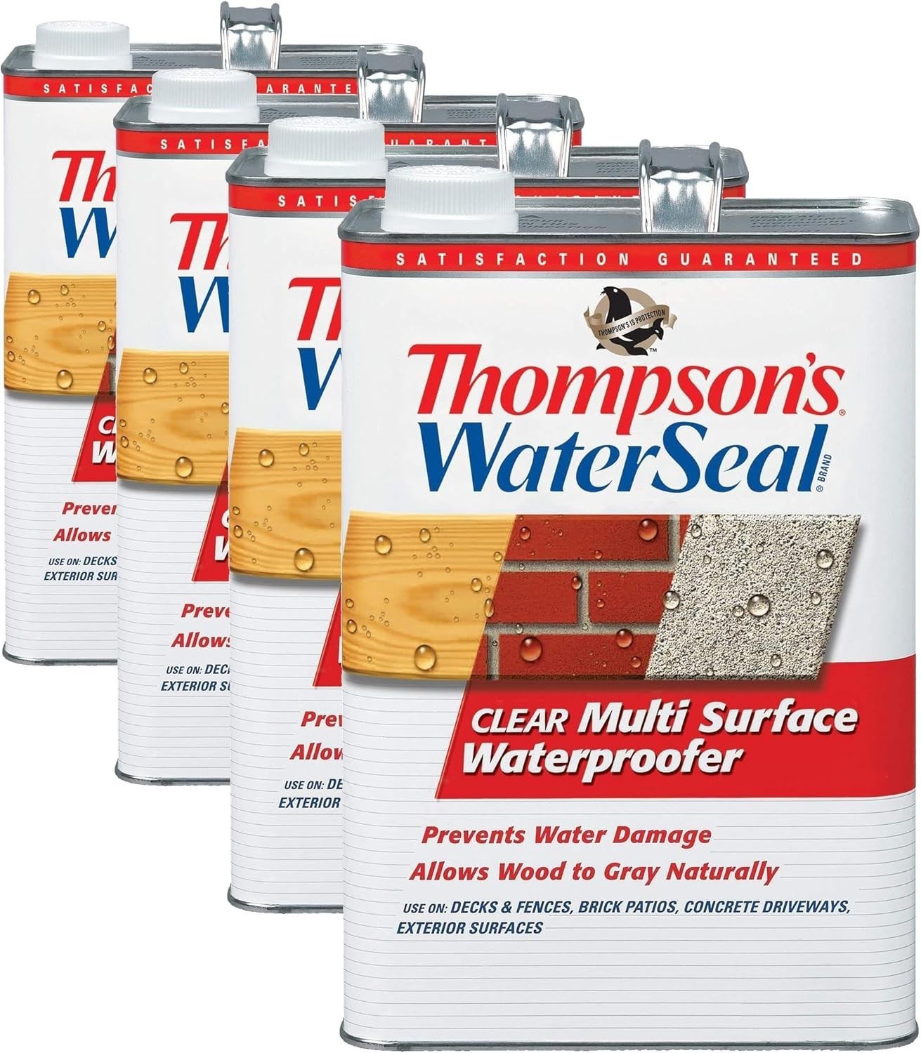 Thompson’s WaterSeal Multi-Surface Waterproofer Stain Clear 4 Gallons Exterio…