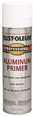 Rust-Oleum 254170 PROFESSIONAL Primer Spray, Aluminum, Flat/Matte, 15 oz