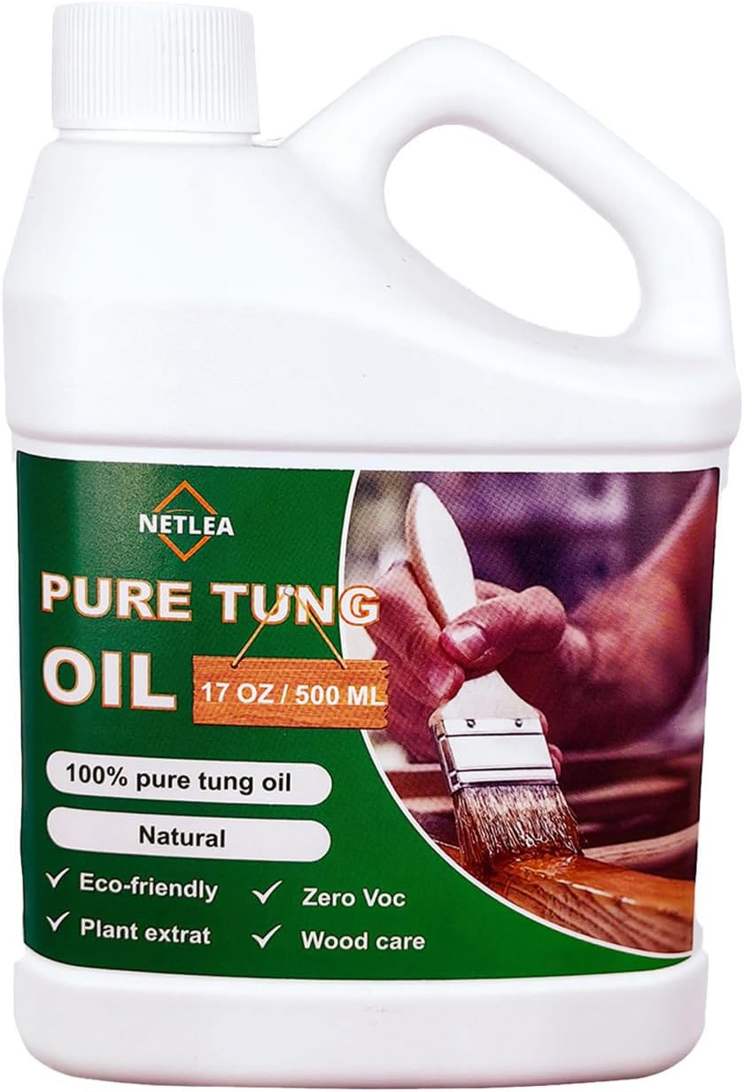 17Oz Pure Tung Oil for for Wood Finishing,Food Safety for Furniture & Countertop