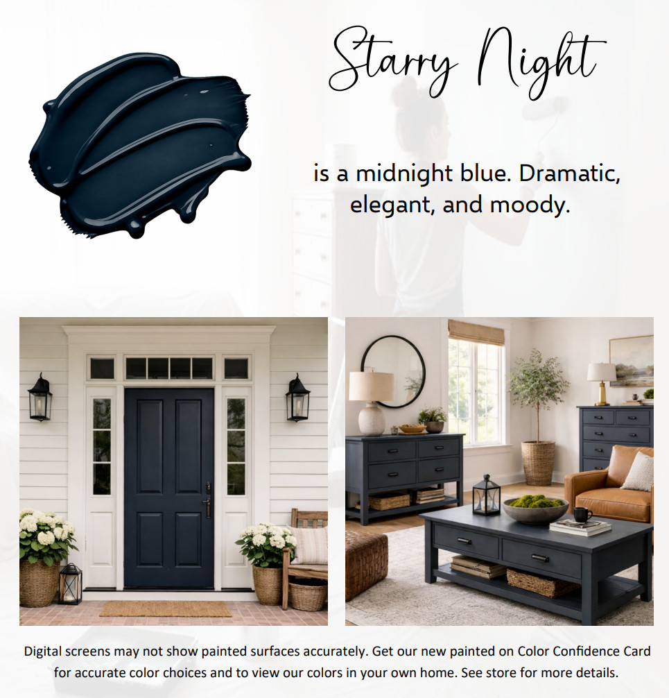 ALL-IN-ONE Paint by Heirloom Traditions, Starry Night (Midnight Blue), 8oz