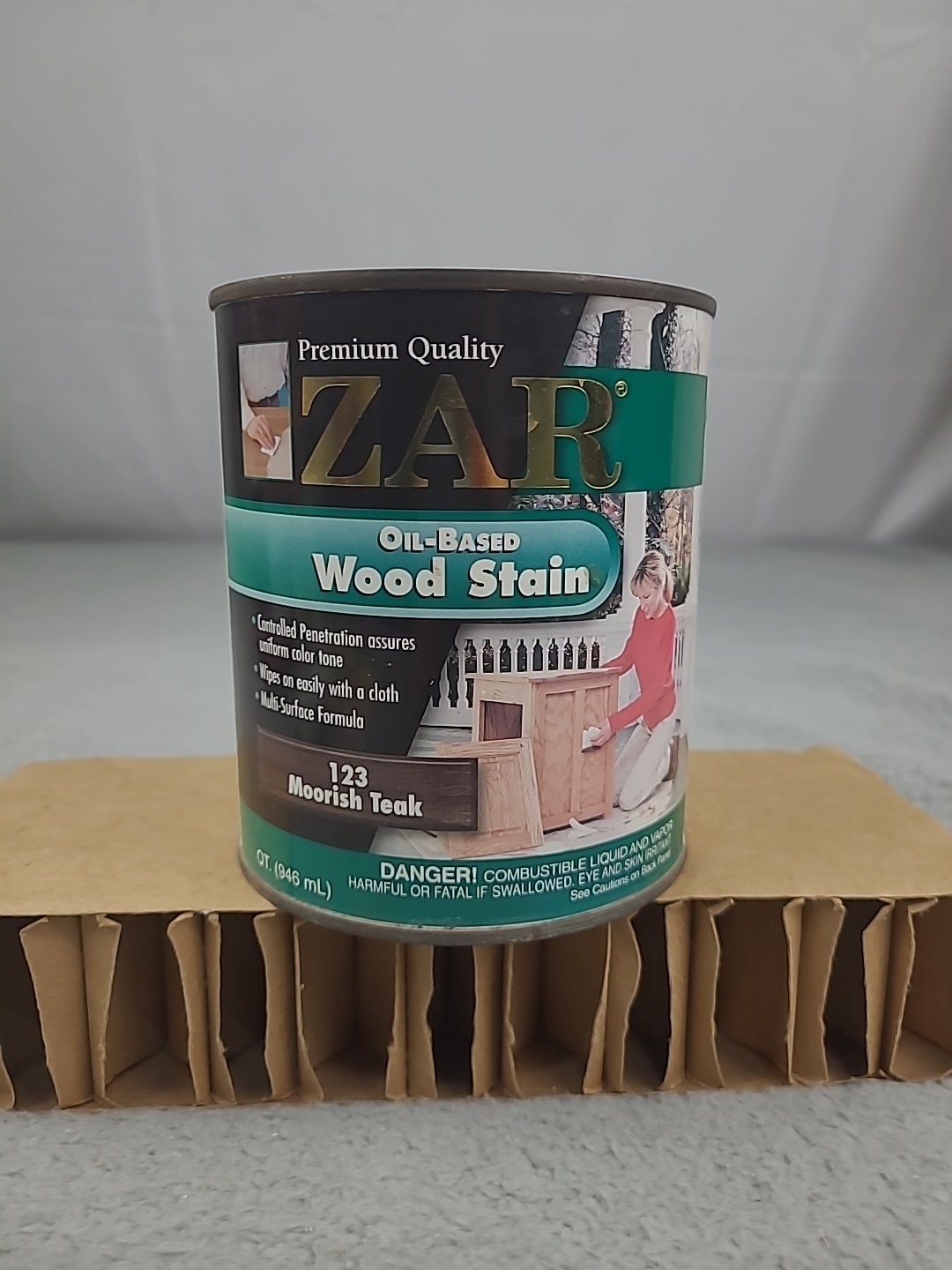 1x Zar Interior Oil-Based Wood Stain 123 MOORISH TEAK 1 QT