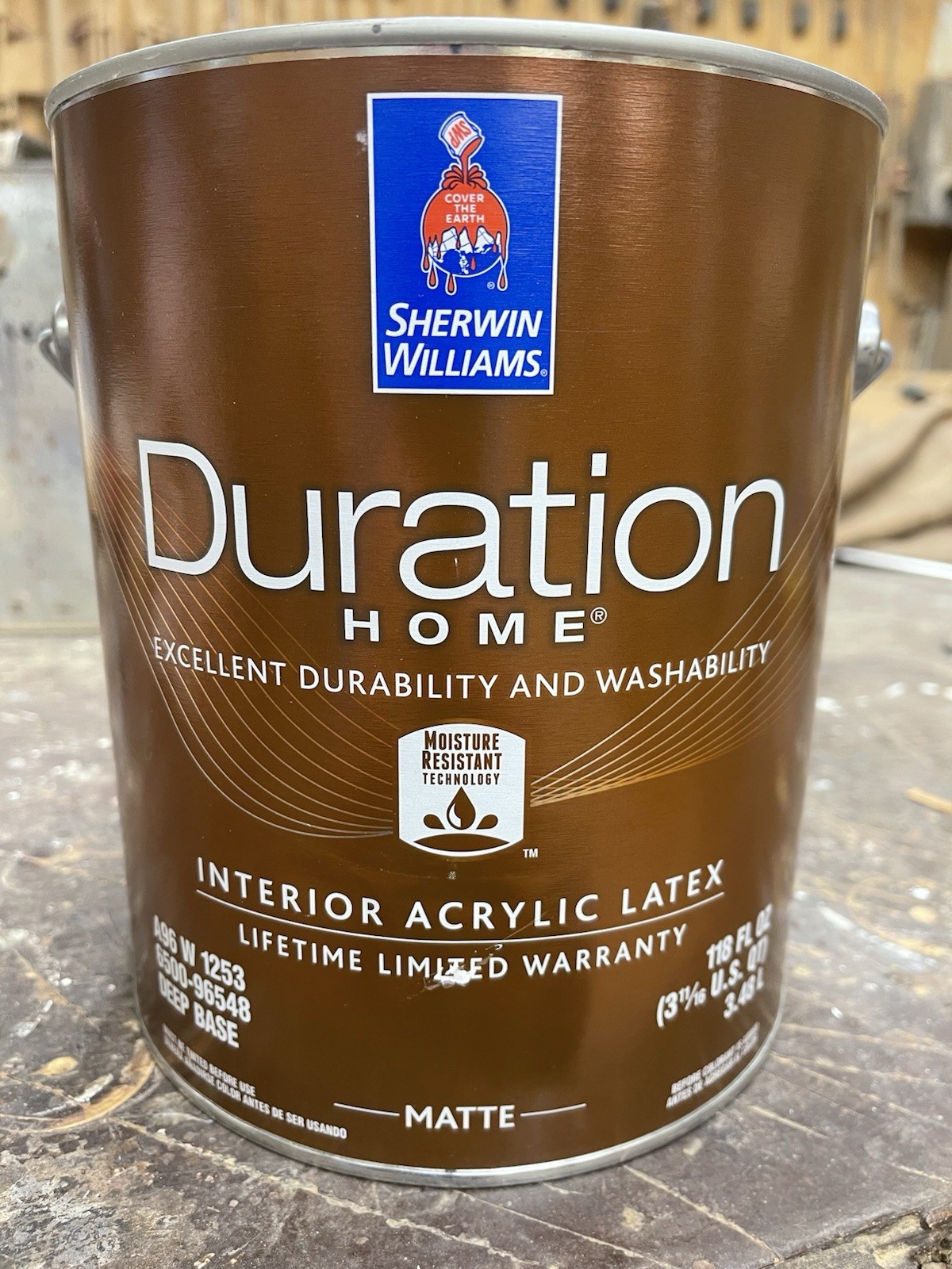 1 Gallon Sherwin Williams Duration Interior Matte Paint / Custom Golden Tan