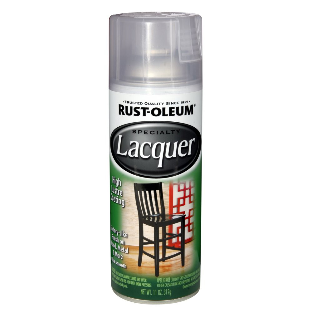 Clear Specialty Gloss Lacquer Spray Paint Rust-Oleum Wood Metal Plaster Masonry