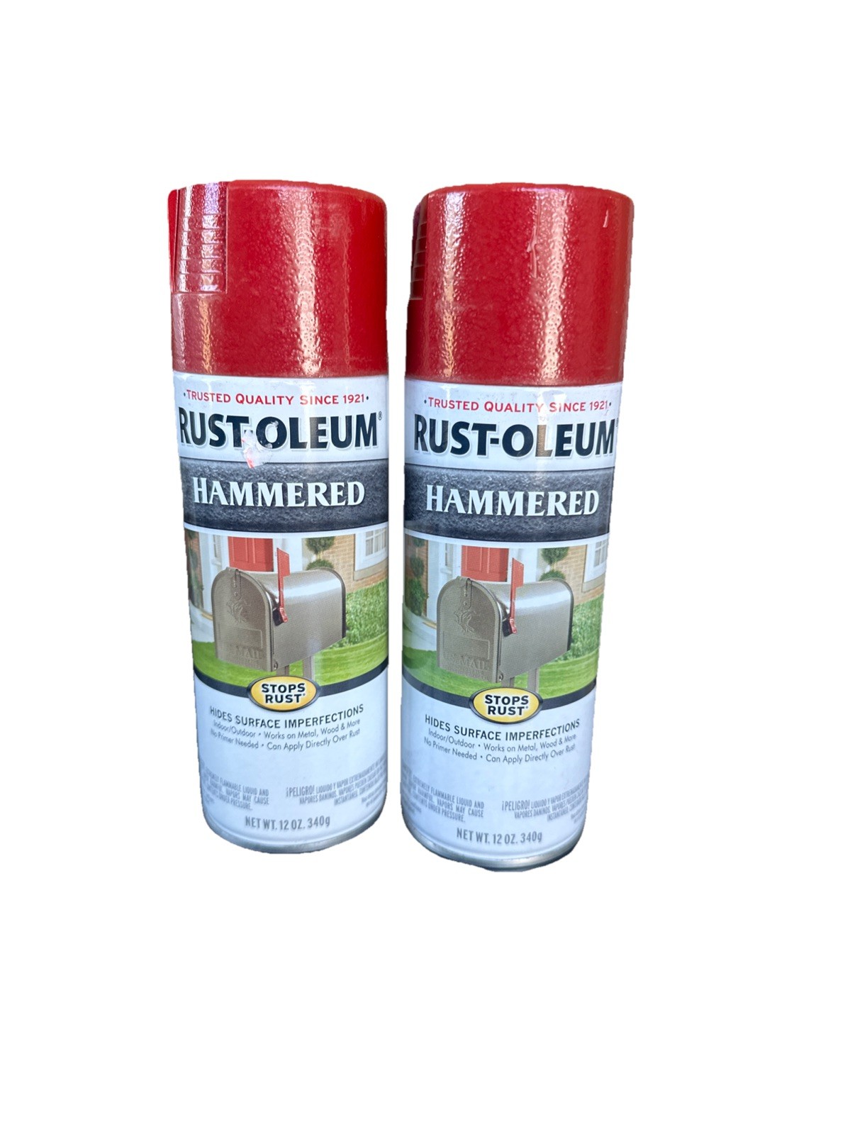 2 NEW Rust-Oleum Hammered Bright Red Discontinued & RARE