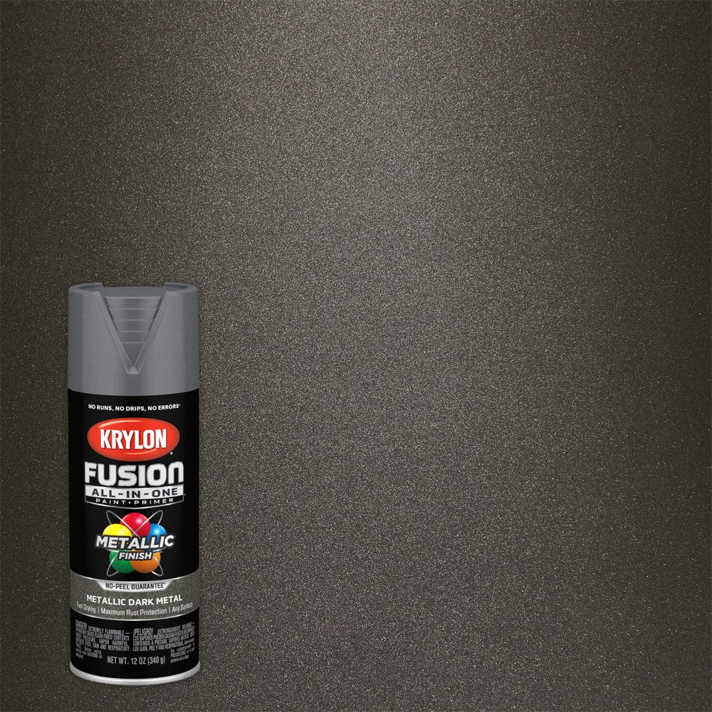 Krylon Dark Metal Silver All-purpose Spray Paint Metallic Indoor/outdoor 12 Oz.