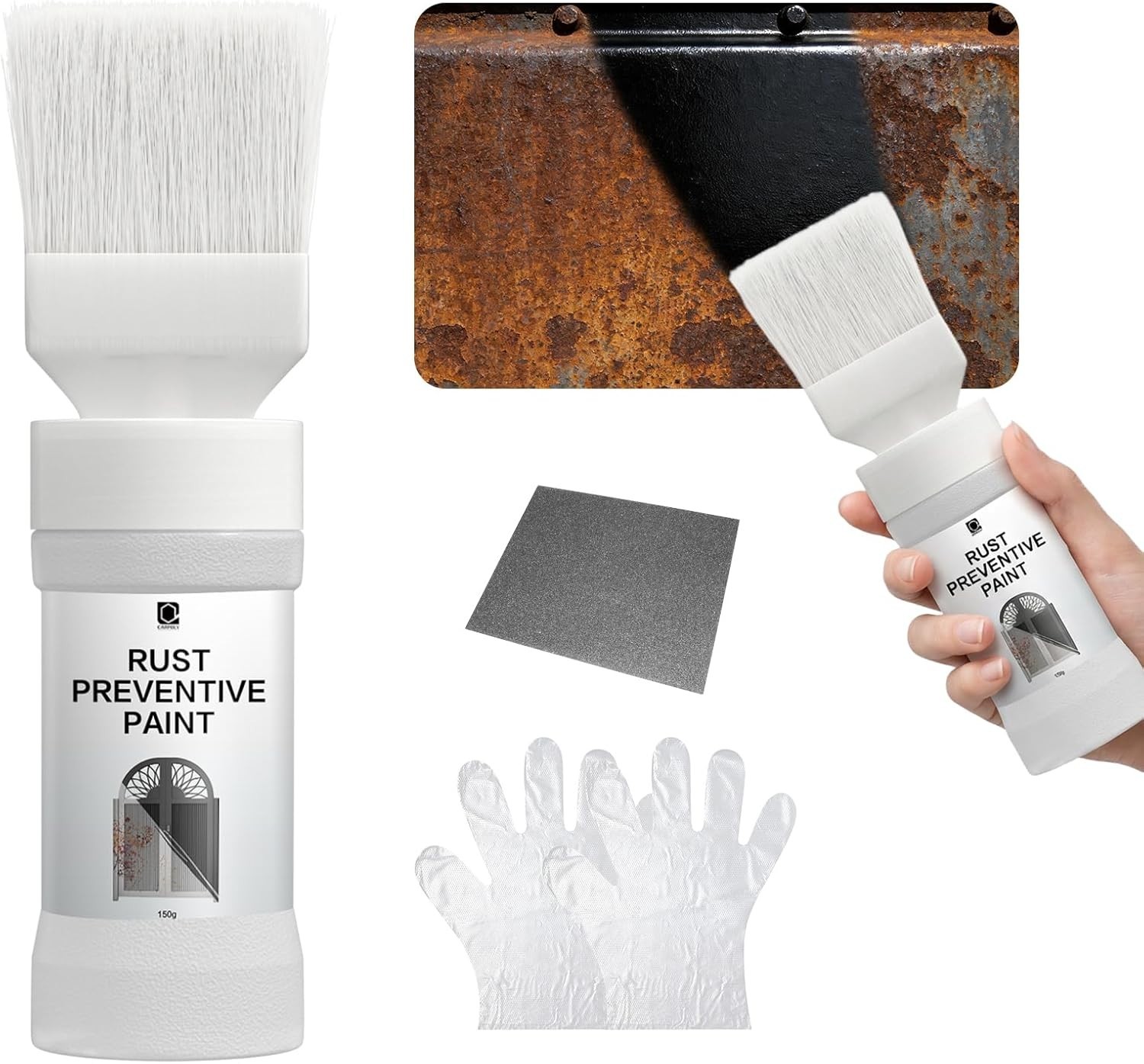 2-in-1 Rust Converter & Metal Primer with Brush5.29 Oz, Stops & Prevents Corr…