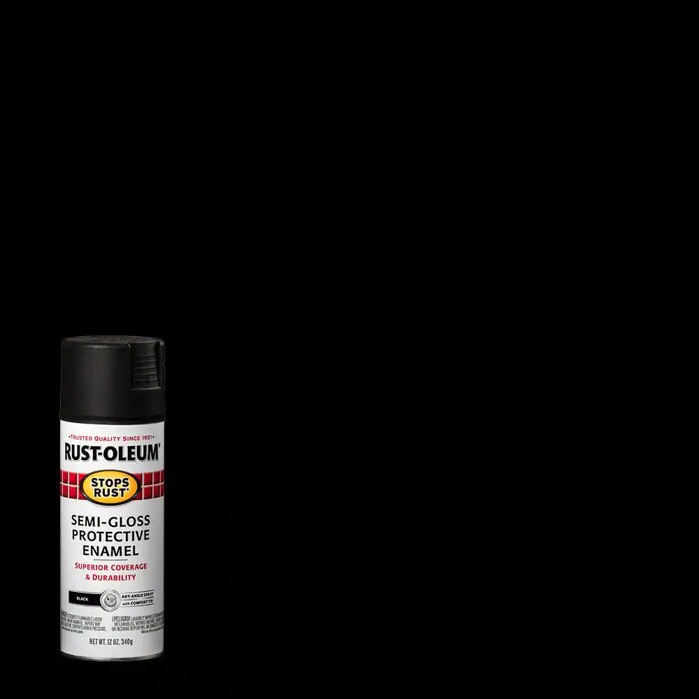 12 Oz. Protective Enamel Semi-Gloss Black Spray Paint (6-Pack)
