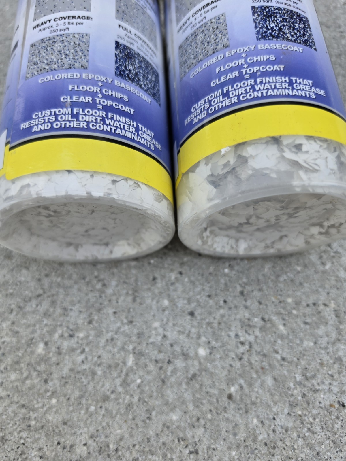 The Original Color Chips Decorative Flakes Floor Chips, 2 Containers COLOR WHITE