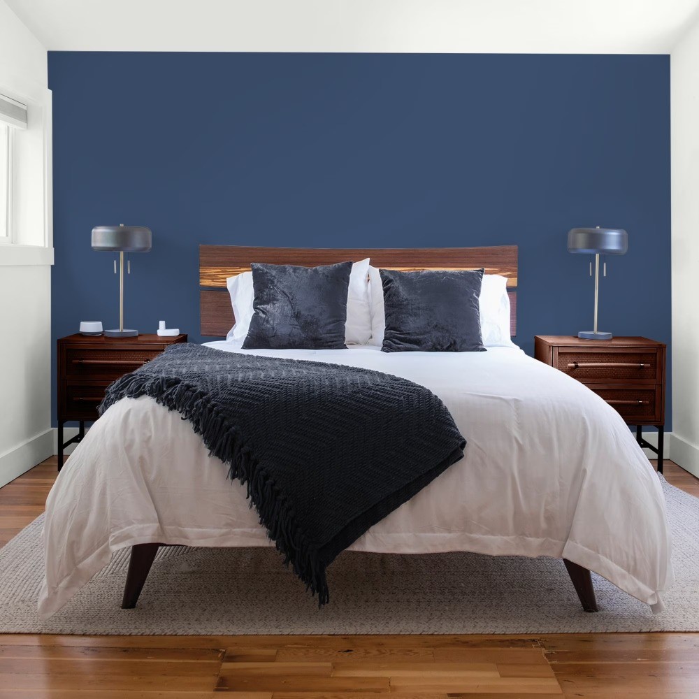 Fundamentals Annapolis Blue Flat Interior Paint, 1 Gallon