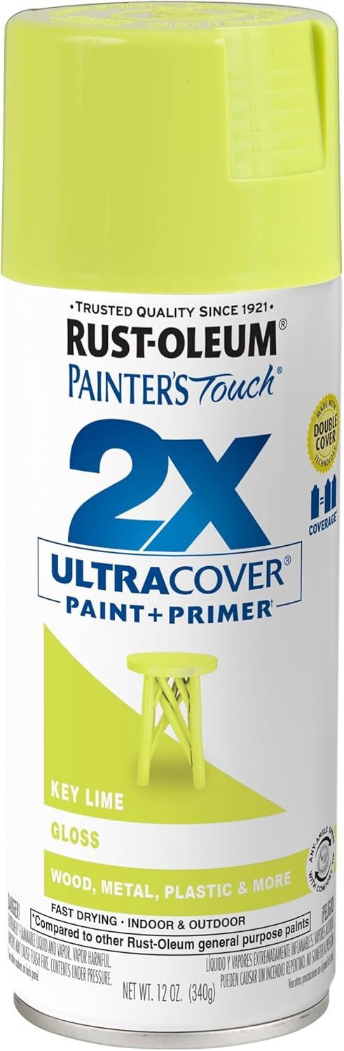 Rust-Oleum 334036 Painter’s Touch 2X Ultra Cover Spray Paint, 12 oz, Gloss Key