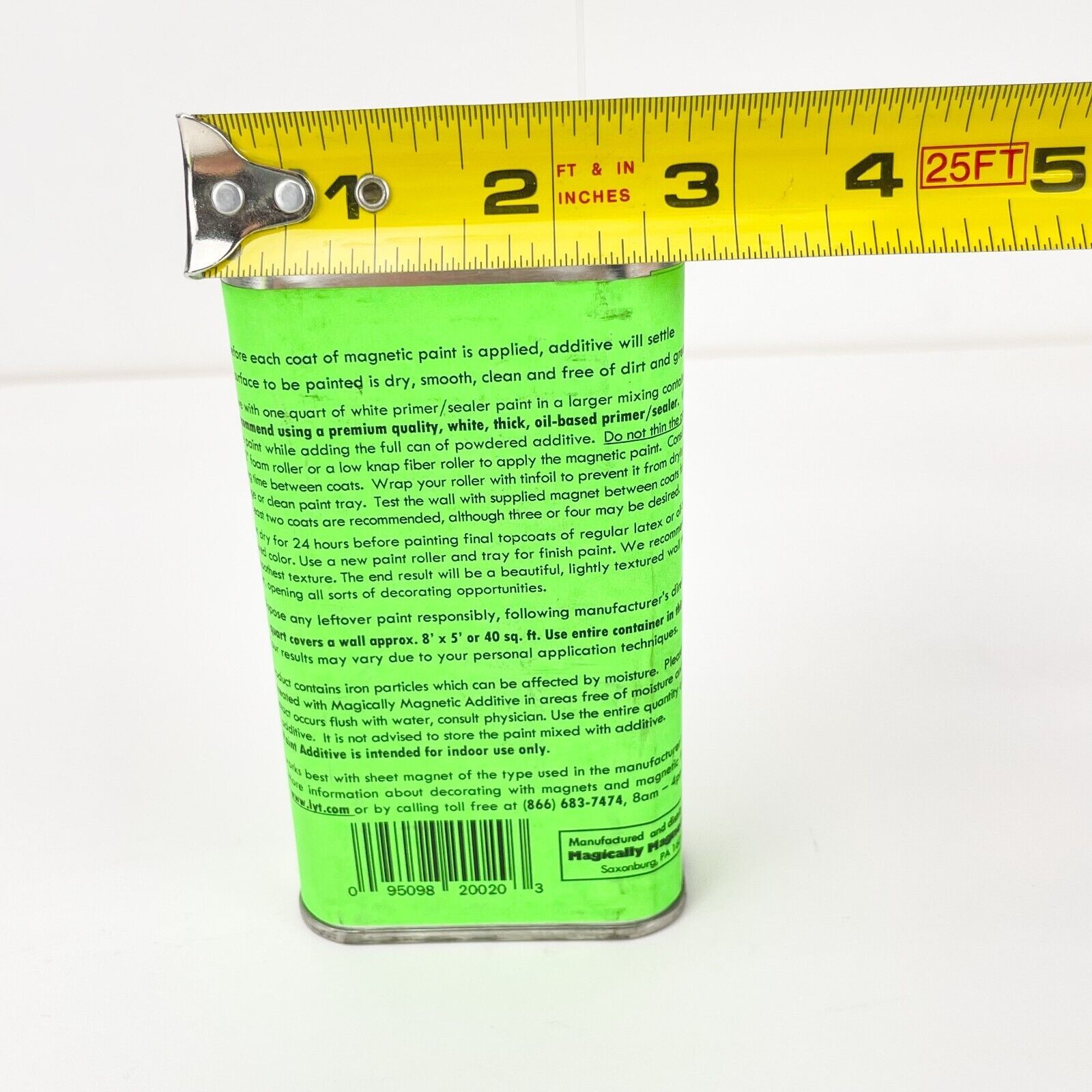 Magically Magnetic Paint Additive Make Magnets Stick to Walls 1 Qt Size Lot of 2