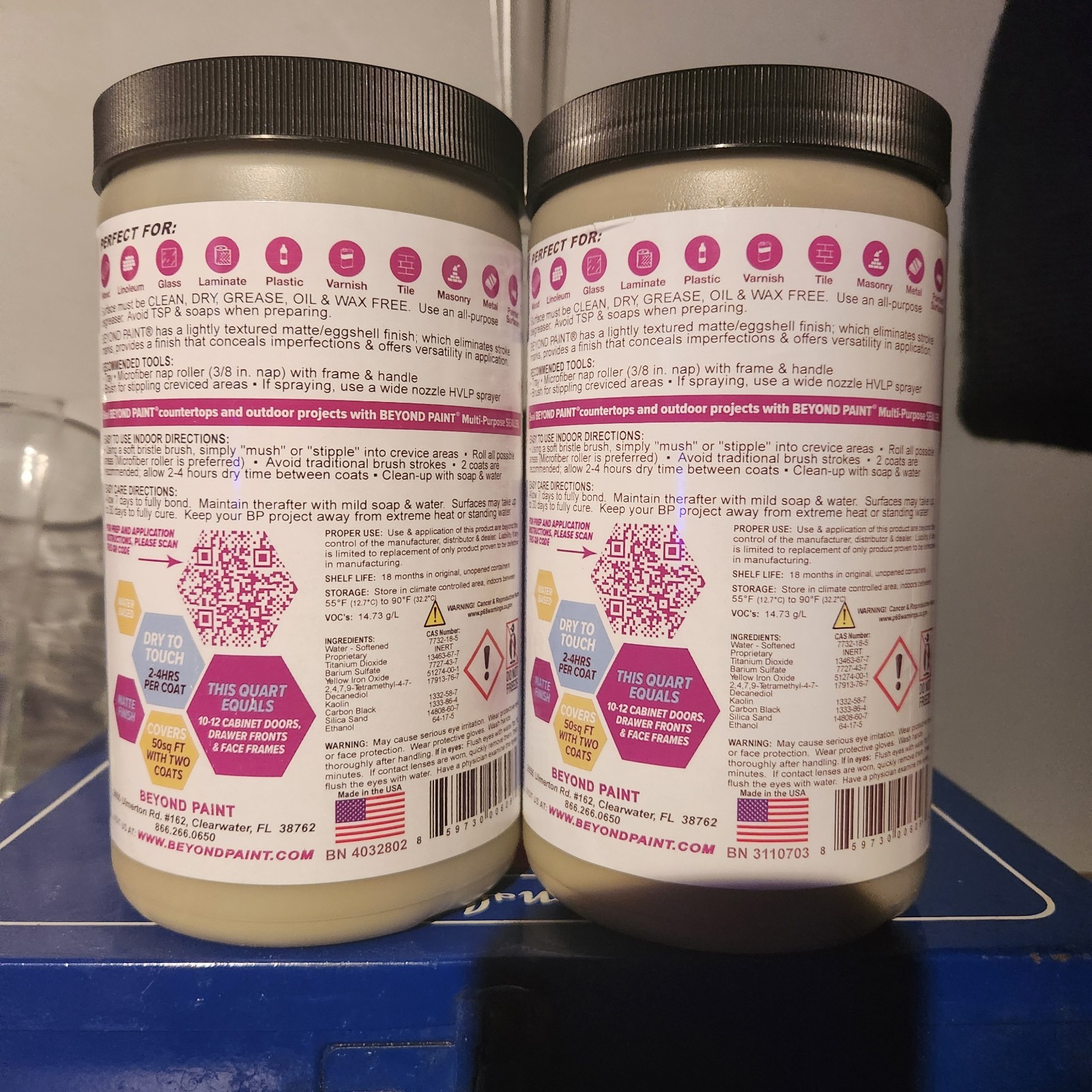 Beyond Paint 2x 1 Quart Sage Cabinets, Countertops, Furniture and More