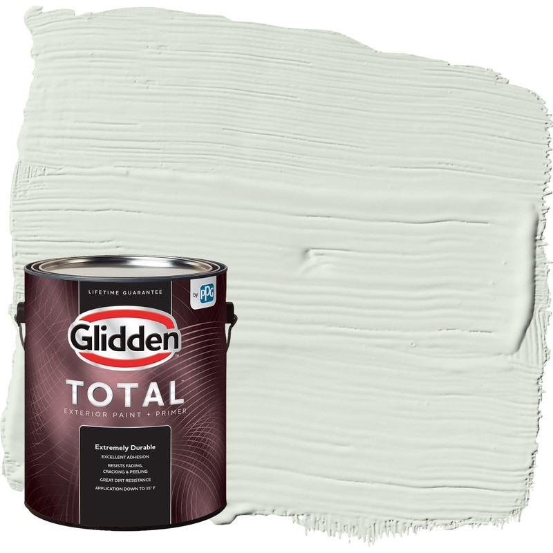Glidden Total Exterior Paint Premiumr All-In-One Salty Breeze/Green Flat 1 Gallo