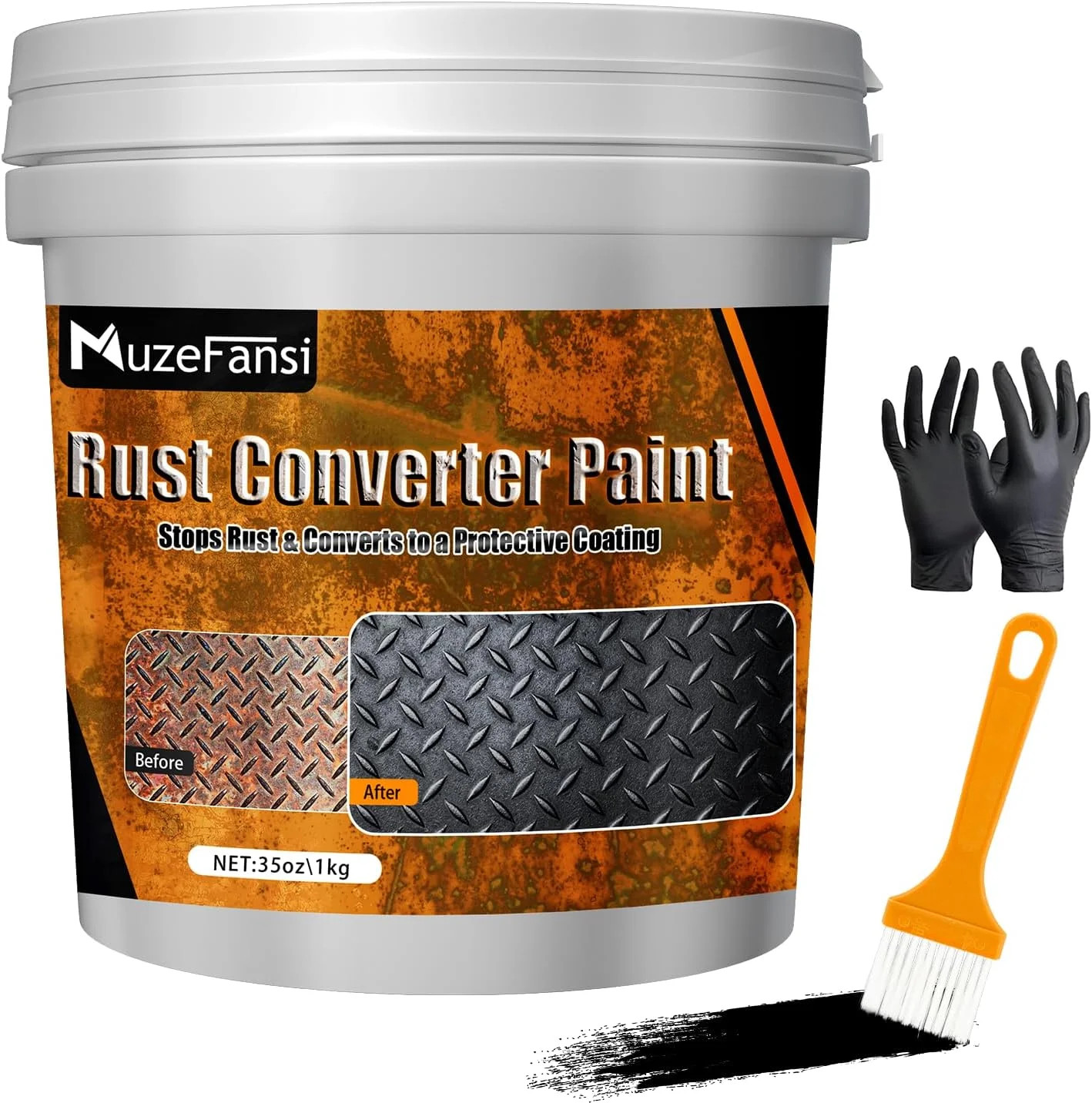 35oz Rust Converter, Anti-Rust Coating, Stops Corrosion for Metal Surface
